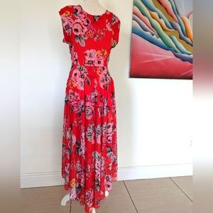Jody California Red Flower Dress.